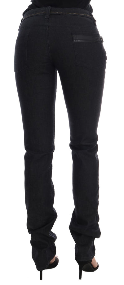 Costume National Blue Cotton Stretch Slim Fit Jeans