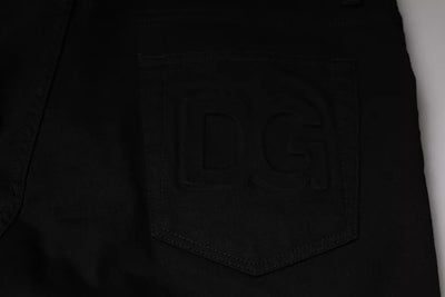 Dolce & Gabbana Black Cotton Stretch Skinny Men Denim Jeans