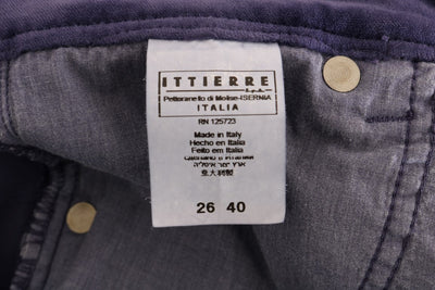 Ermanno Scervino Purple Corduroy Stretch Bootcut Pants