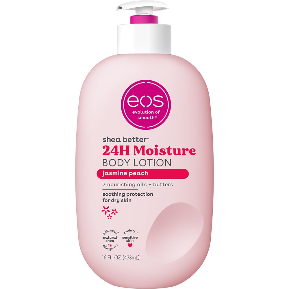 eos Shea Better Body Lotion- Crème de Pistachio, 24-Hour Moisture Skin Care, Lightweight & Non-Greasy, Made with Natural Shea, Vegan, 16 fl oz