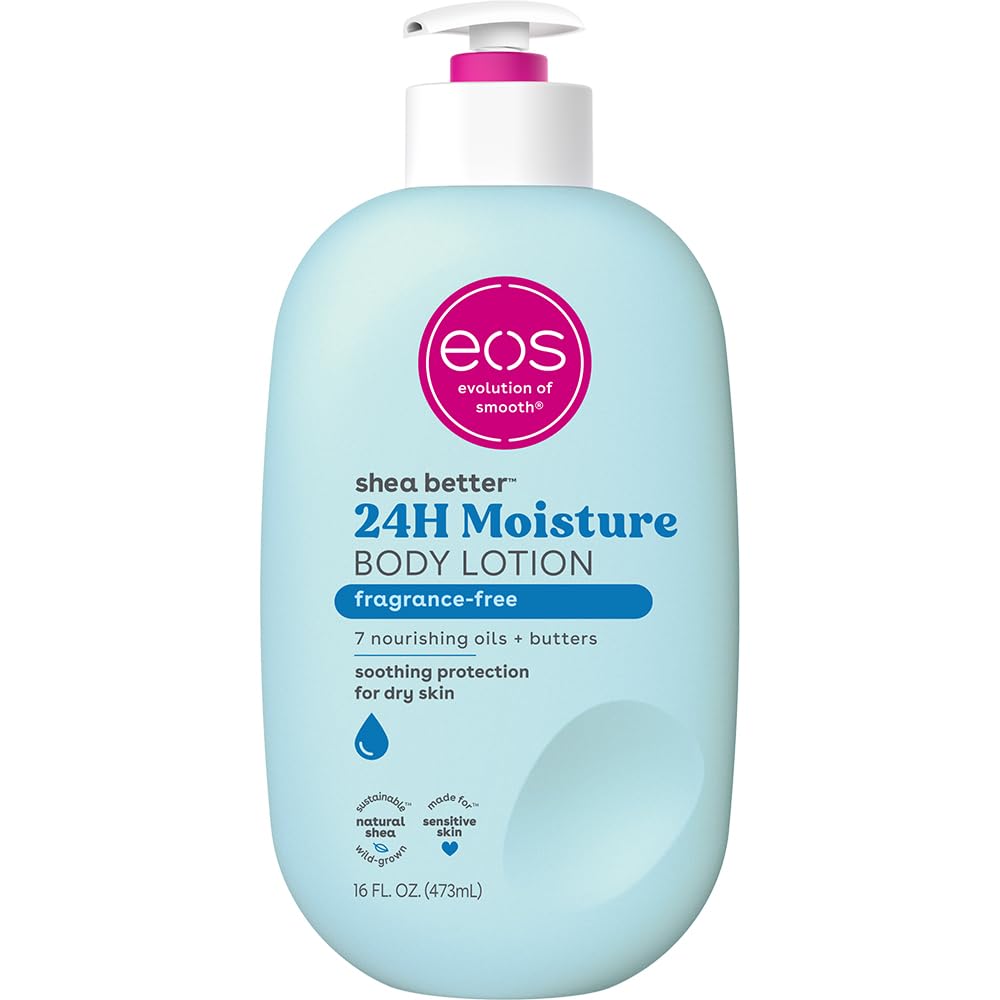 eos Shea Better Body Lotion- Crème de Pistachio, 24-Hour Moisture Skin Care, Lightweight & Non-Greasy, Made with Natural Shea, Vegan, 16 fl oz