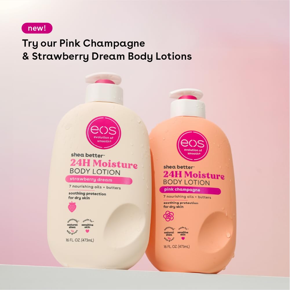 eos Shea Better Body Lotion- Crème de Pistachio, 24-Hour Moisture Skin Care, Lightweight & Non-Greasy, Made with Natural Shea, Vegan, 16 fl oz