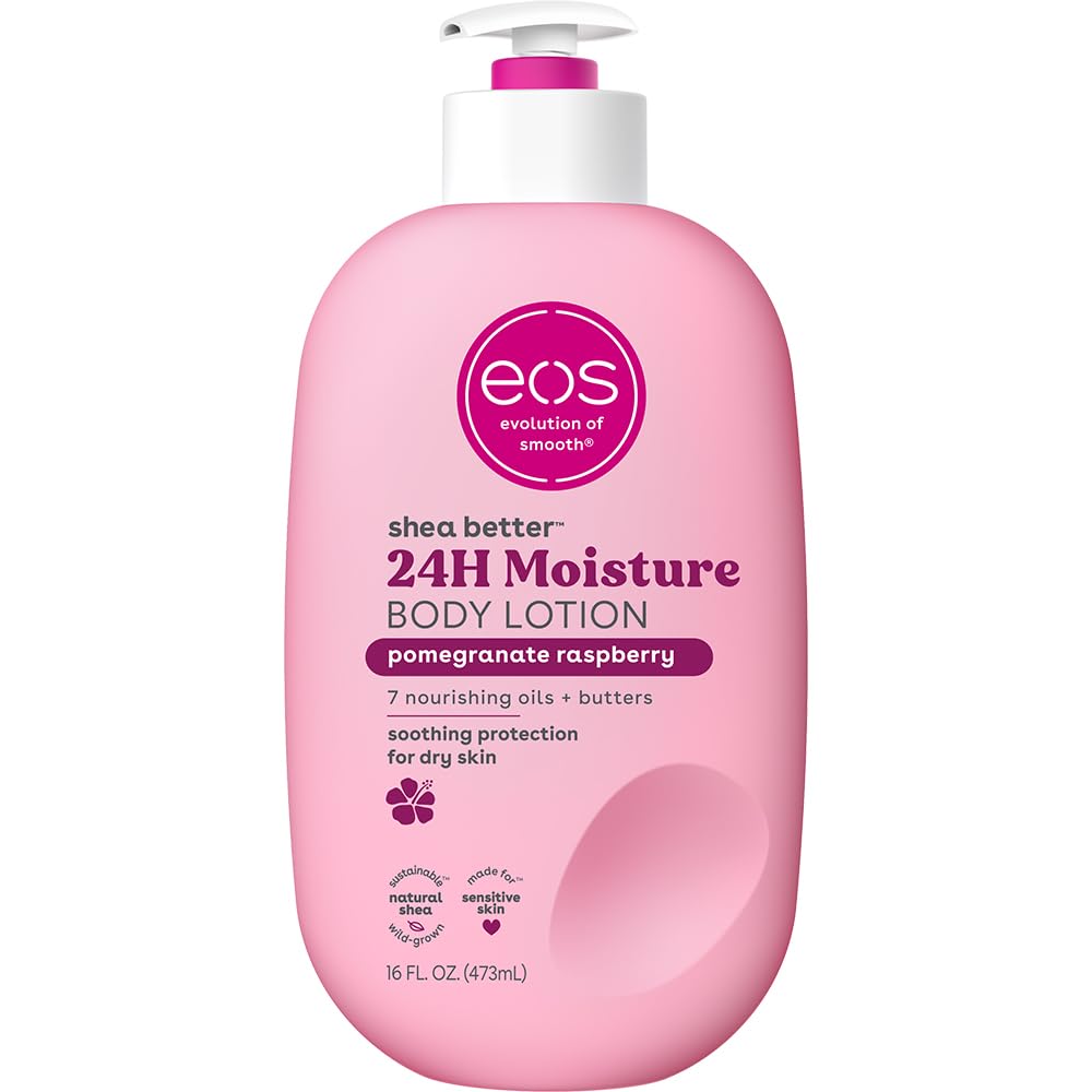 eos Shea Better Body Lotion- Crème de Pistachio, 24-Hour Moisture Skin Care, Lightweight & Non-Greasy, Made with Natural Shea, Vegan, 16 fl oz