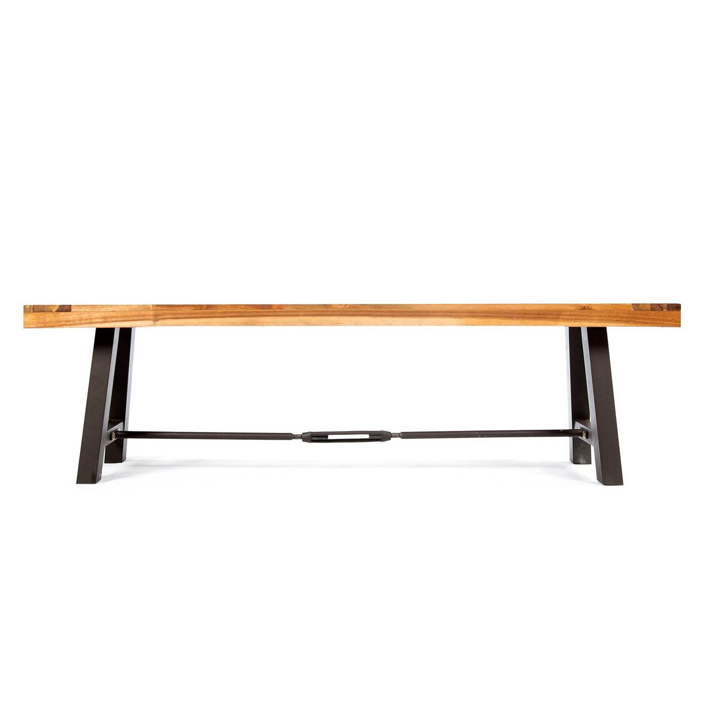 Acacia Wood Outdoor Dining Bench, Patio Backless Bench