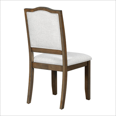 Farmhouse Dining Chairs Set of 4, Upholstered Dining Chairs with High Back, Modern Seating for Kitchen, Bedroom & Living Room(Beige+Brown)