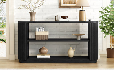 Mirod Modern Entryway Console Table - Slim Sofa Table with Open Shelf & Elegant Wood Grain, Multi-Functional Hallway Table for Living Room