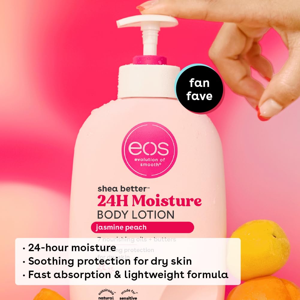 eos Shea Better Body Lotion- Crème de Pistachio, 24-Hour Moisture Skin Care, Lightweight & Non-Greasy, Made with Natural Shea, Vegan, 16 fl oz