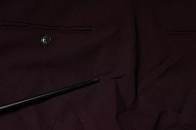 Aniye By Maroon Mid Waist Tapered Skinny Dress Pants