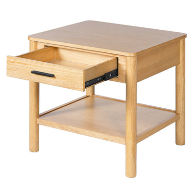 END TABLE K/D WITH 1 DRAWER,NATURAL COLOR