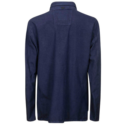 Herno Blue Linen Men Jacket