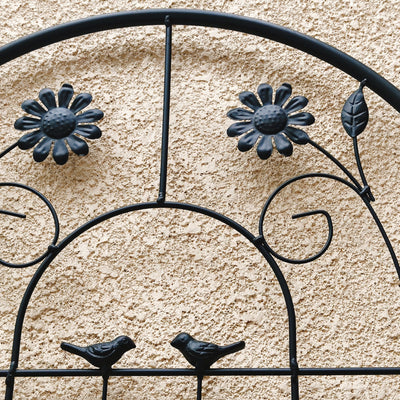 2 Pack Metal Garden Trellis 86.7' x 19.7' Rustproof Trellis for Climbing Plants Outdoor Flower Support Black