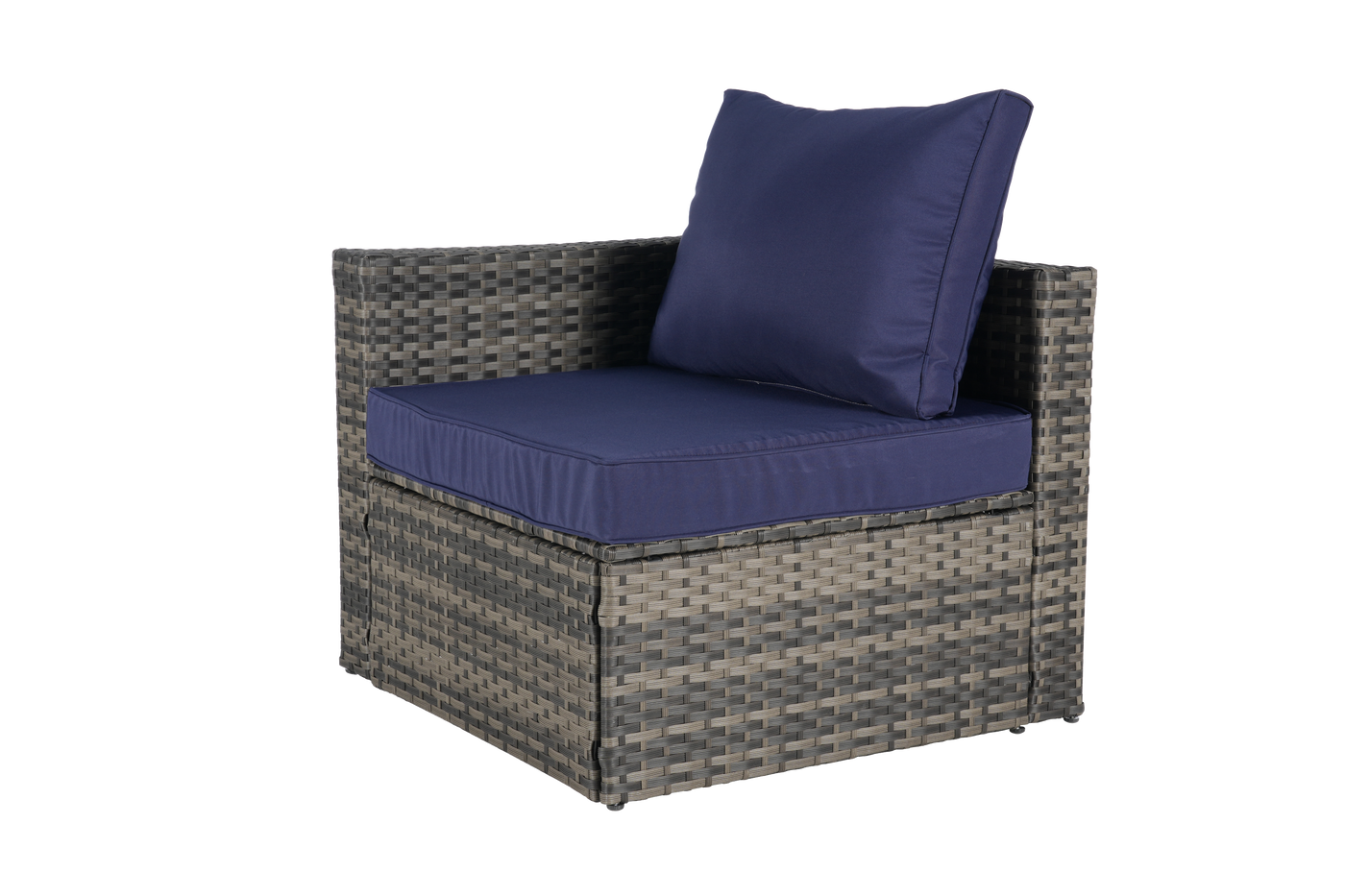 8 Piece Outdoor Patio Sofa Set, Sectional L- Shaped Patio Furniture Wicker Patio Conversation Set with Curved Sofa  Ottoman & Glass Top Table for Backyard Poolside