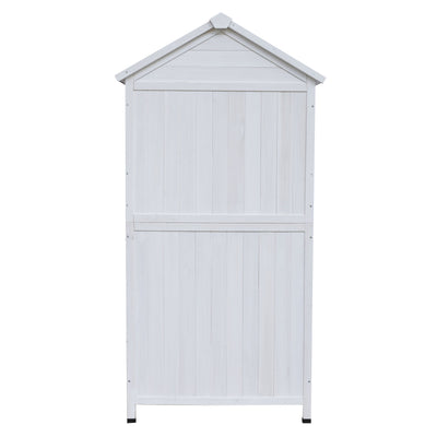 67' White Fir Wood Storage Shed with Double Doors
