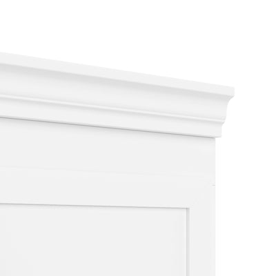 U-Can 85.2''H Hall Tree with Bench and 3 Hooks, Modern Entryway Storage Organizer Cabinet with 4 Doors, 1 Drawer and Adjustable Shelves for Hallway, Entryway, Living Room