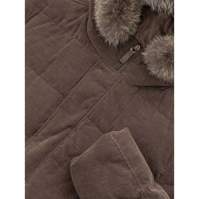Herno Brown Cotton Jackets & Coat