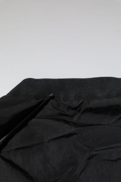 Dolce & Gabbana Black Nylon Logo Full Zip Bomber Jacket