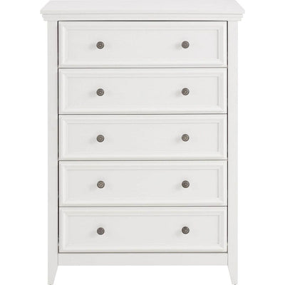 Modern 5 Drawers Dresser 5 Drawers Cabinet,Chest of Drawers Closet Organizers and Storage Clothes Storage Drawers Cabinet for Living Room, Farmhouse Dresser Organizer WHITE