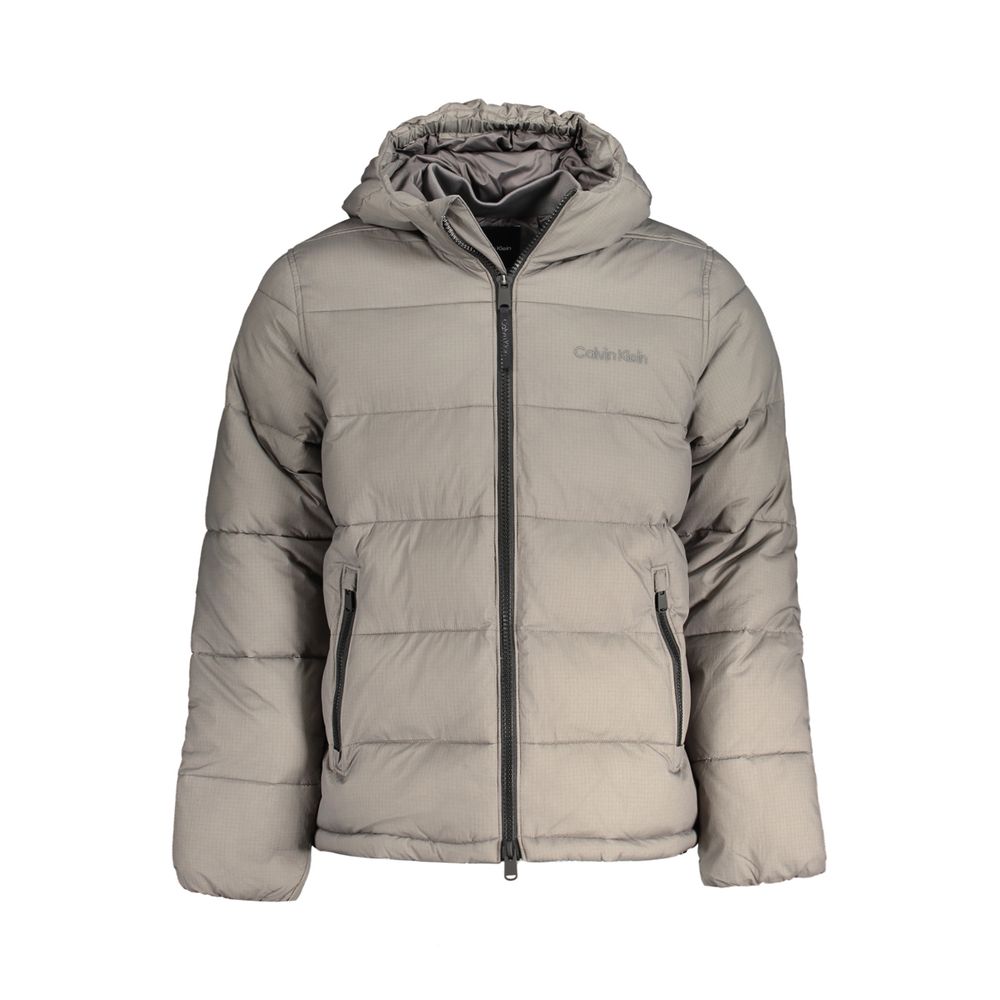 Calvin Klein Gray Nylon Men Jacket