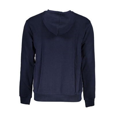 Fila Blue Cotton Men Sweater with Hood