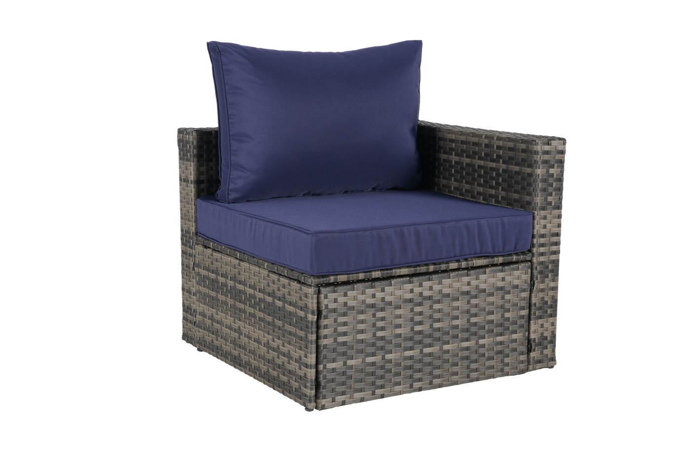 8 Piece Outdoor Patio Sofa Set, Sectional L- Shaped Patio Furniture Wicker Patio Conversation Set with Curved Sofa  Ottoman & Glass Top Table for Backyard Poolside