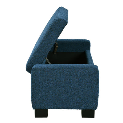 50' Ottoman Bench in Textured Fabric, Rectangular Design with Hinged Lid for Seating, Footrest, and Hidden Storage, Perfect for Living Room, Bedroom, or Entryway