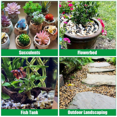38lbs Decorative Garden Stone Outdoor Landscaping, Walkways, Yard, 1-3 inch Large Polished River Rocks for Plants Pots, Vases, Crafts