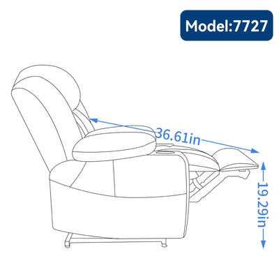 Dual Motor Infinite Position Up to 350 LBS Leatherair Power Lift Recliner Chair, Heavy Duty Motion Mechanism with 8-Point Vibration Massage and Lumbar Heating, Stainless steel Cup Holders, Brown