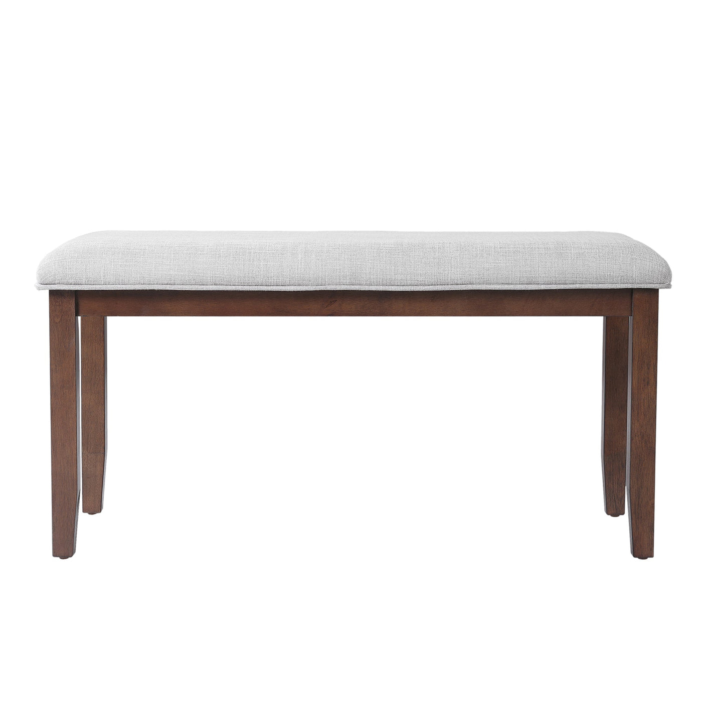 6-Piece Extendable Dining Table Set, 60–78 in. Wood Table with Removable Leaf, 4 Upholstered Chairs and Bench, Cherry Finish