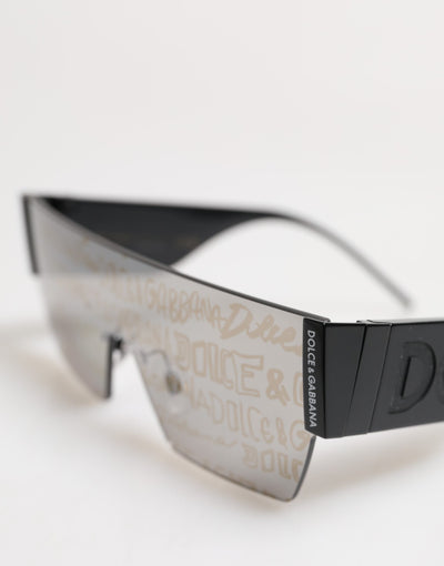 Dolce & Gabbana Black Metal Frame DNA Graffiti DG2233 Eyewear Sunglasses