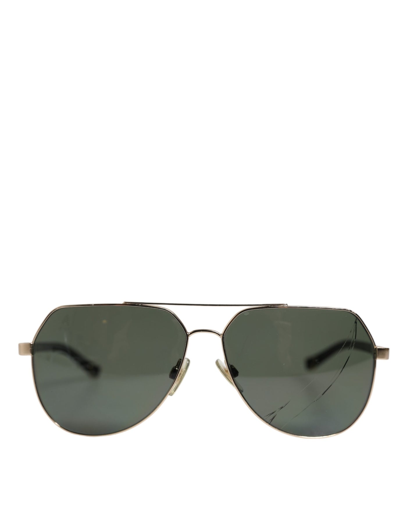 Dolce & Gabbana Black 18K Gold Plated Polarized Steel DG2133K Sunglasses