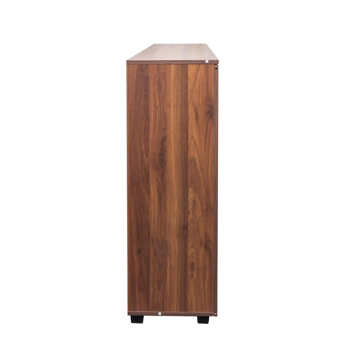 Shoe Cabinet, 5-Tier Shoe Storage Cabinet with Adjustable Shelves, Wooden Shoe Rack Organizer with Louvered Doors for Entryway, Hallway, Bedroom, Closet, Living Room