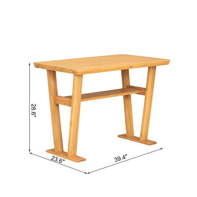 Farmhouse Solid Wood Dining Nook Set for 6, Space-Saving High Top Corner Table with Bench & Chairs, Natural+White