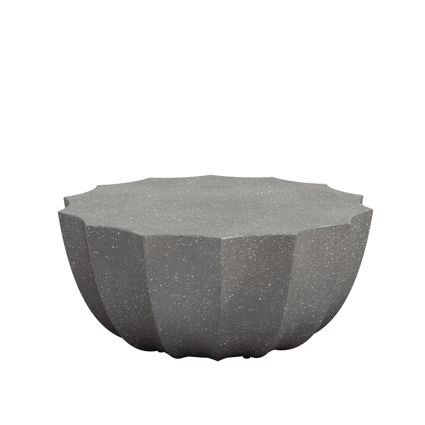 35.43' Modern Outdoor and Indoor Waterproof Coffee Table, Durable MgO Cement Design, Suitable for Terraces, Gardens, Backyards and Living Rooms ( Grey)