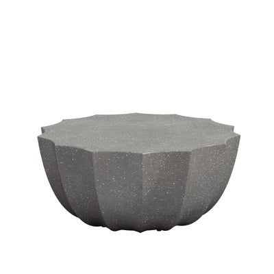35.43' Modern Outdoor and Indoor Waterproof Coffee Table, Durable MgO Cement Design, Suitable for Terraces, Gardens, Backyards and Living Rooms ( Grey)