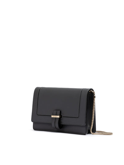 Giada Dark Grey Leather Clutch Bag