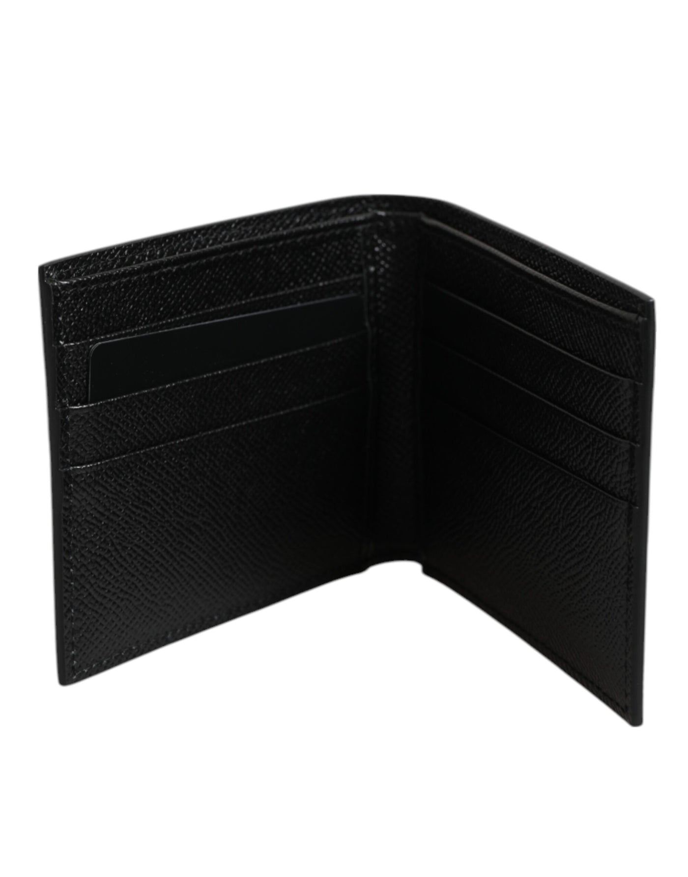 Dolce & Gabbana White Leather DG Star Logo Bifold Card Holder Wallet