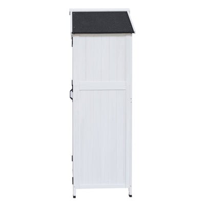 67' White Fir Wood Storage Shed with Double Doors