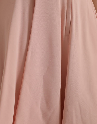 Dolce & Gabbana Light Powder Rose Viscose Pleated Skirt