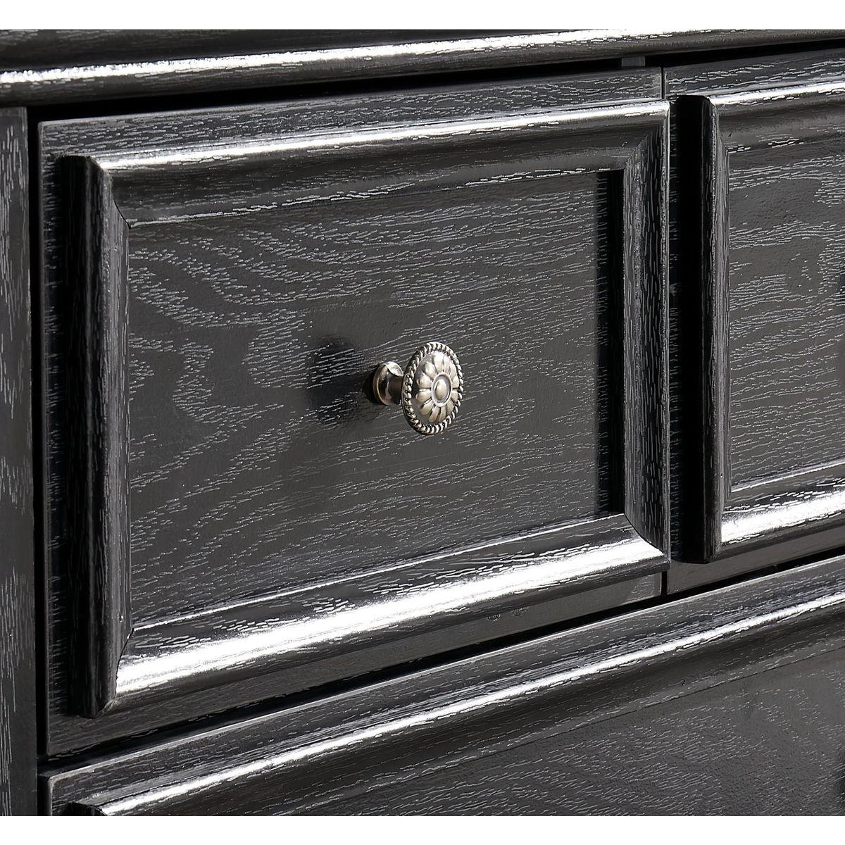 Modern 6 Drawers Dresser 6 Drawers Cabinet,Chest of Drawers Closet Organizers and Storage Clothes Storage Drawers Cabinet for Living Room, Farmhouse Dresser Organizer Black