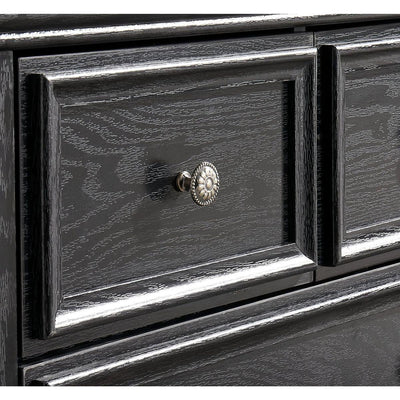 Modern 6 Drawers Dresser 6 Drawers Cabinet,Chest of Drawers Closet Organizers and Storage Clothes Storage Drawers Cabinet for Living Room, Farmhouse Dresser Organizer Black