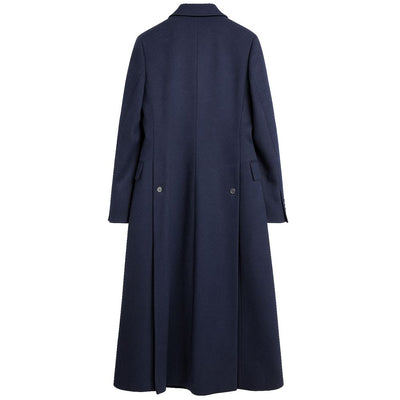 Made in Italy Blue Wool Women Coat