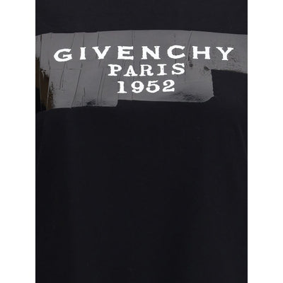Givenchy Cotton T-shirt with print black givenchy tape