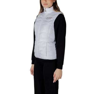EA7 Emporio Armani White Polyester Sleveless Jacket