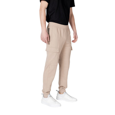 EA7 Emporio Armani Beige Cotton Joggers Workout Pant