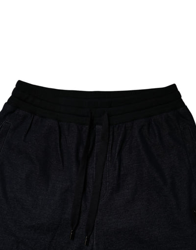 Dolce & Gabbana Black Cotton Blend Men Jogger Trouser Pants
