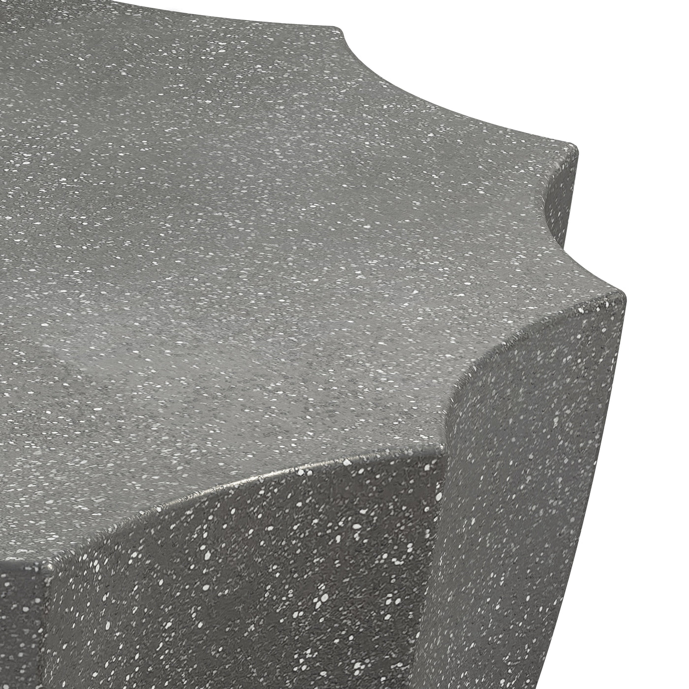35.43' Modern Outdoor and Indoor Waterproof Coffee Table, Durable MgO Cement Design, Suitable for Terraces, Gardens, Backyards and Living Rooms ( Grey)
