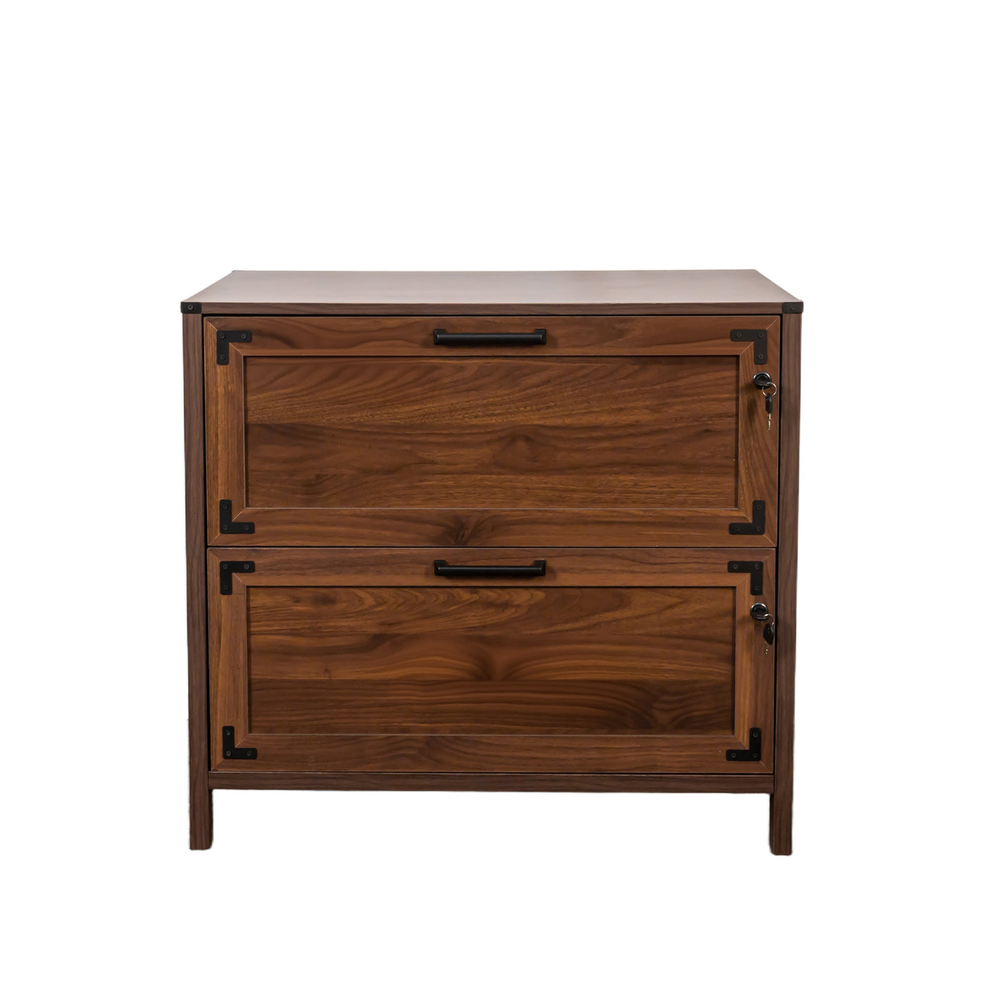 2 Drawer Farmhouse File Cabinet,Filing Cabinet with Lock for Home Office