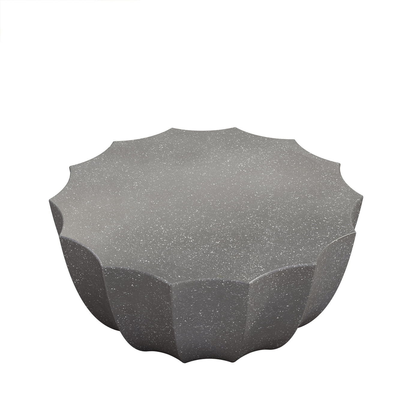 35.43' Modern Outdoor and Indoor Waterproof Coffee Table, Durable MgO Cement Design, Suitable for Terraces, Gardens, Backyards and Living Rooms ( Grey)