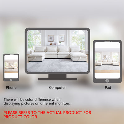 Black Corduroy Sofa Couch, Modular Couch with Storage Ottoman,  Couch Deep Seat Couches for Modern Living Room/Apartment/Office