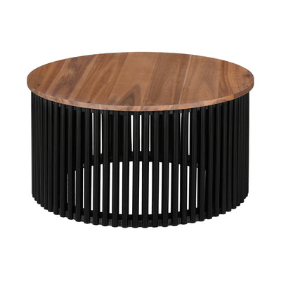 ACACIA SOLID WOOD COFFEE TABLE,NATURAL & BLACK COLOR